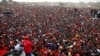 Kenya's President Uhuru Kenyatta speaks to the crowd during a Jubilee Party election rally in Nairobi, Kenya, July 21, 2017. 