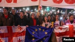 Թբիլիսիում ցուցարարները բողոքում են «օտարերկրյա գործակալների մասին» օրինագծի դեմ