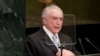 Confidence in Brazil's Economy Returning, Temer Says at UN