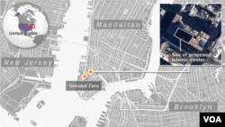 Location where a new Muslim Community Center is planned near New York's 'Ground Zero'