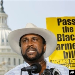 John W. Boyd, Jr., founder and president of the National Black Farmers Association, (seen here on Capitol Hill, 23 Sep 2010) says passage of the Claims Settlement Act is 'long-overdue justice.'