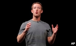 FILE - Facebook CEO Mark Zuckerberg speaks in Barcelona, Spain, Feb. 21, 2016.