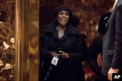 Omarosa Manigault arrives at Trump Tower, in New York, Jan. 2, 2017.