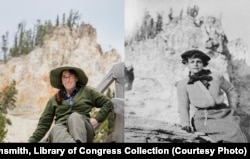 Carol Highsmith and Frances Benjamin Johnston, self-portraits a century apart.