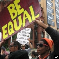 Protesters from the Occupy DC movement held a usual street rally, but are now also holding classes in political activism.
