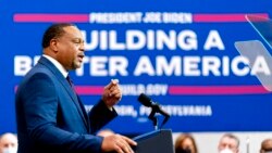 Pittsburgh Mayor Ed Gainey speaks at Carnegie Mellon University at Mill 19 in Pittsburgh, Jan. 28, 2022.