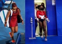 Composite image of Simone Biles and Naomi Osaka