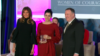 Melania Trump and Mike Popmeo with Armenian journalist Lucy Kocharyan - 2020 Women of Courage winner