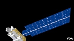 FILE - An artist's conception of NASA's Aura satellite in orbit.