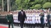 US Secretary of Defense Lloyd Austin, with Vietnamese Defense Minister Phan Van Giang, left, inspects an honor guard in Hanoi, Vietnam, July 29, 2021.