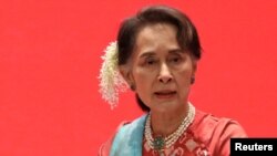 Penasihat Negara Myanmar Aung San Suu Kyi menghadiri Invest Myanmar di Naypyitaw, Myanmar, 28 Januari 2019. (Foto: REUTERS/Ann Wang)