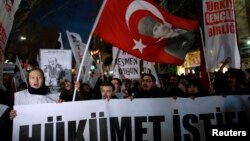FILE - Demonstrators rally against Turkey's ruling AK Party and demand the resignation of Prime Minister Tayyip Erdogan in Ankara Dec. 27, 2013.