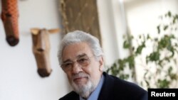 Placido Domingo di Sekolah Musik Manhattan di New York, 11 Mei 2018. (Foto: Reuters)