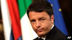 FILE - Italian Premier Matteo Renzi.