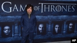 FILE - Peter Dinklage attends the season six premiere of "Game Of Thrones" at TCL Chinese Theatre in Los Angeles, California, April 10, 2016.