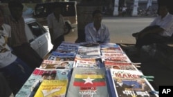 Public expression, through protests and art, has blossomed in the year since Egypt's uprising. On these walls, martyrs of the revolution portrayed as angels are shown. (VOA Photo - E. Arrott)