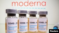 The American drug-maker Moderna reported Monday that its experimental vaccine is 94.5 percent effective in preventing COVID-19. (Photo illustration from Reuters)