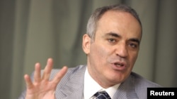 FILE - Former chess world champion Garry Kasparov.