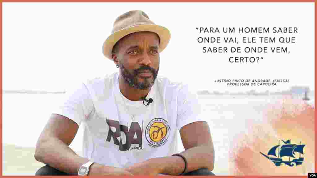 Justino Pinto de Andrade, Faísca, capoeirista angolano
