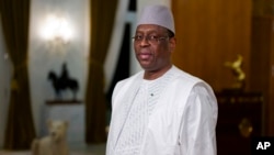 FILE - Senegal President Macky Sall is seen at the presidential palace in Dakar, Senegal, Feb. 9 , 2024. 