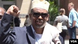 Farhan Mohamoud Tani Warfaa, who still lives in Somalia, said he was 17 when he was tortured, shot and left for dead by Ali during a 1988 interrogation. After the civil verdict, May 21, 2017, in Alexandria, Va., he said, "I found my justice here in (the) United States."