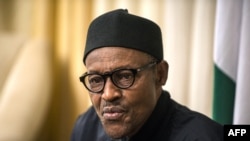FILE - Nigerian president Muhammadu Buhari.