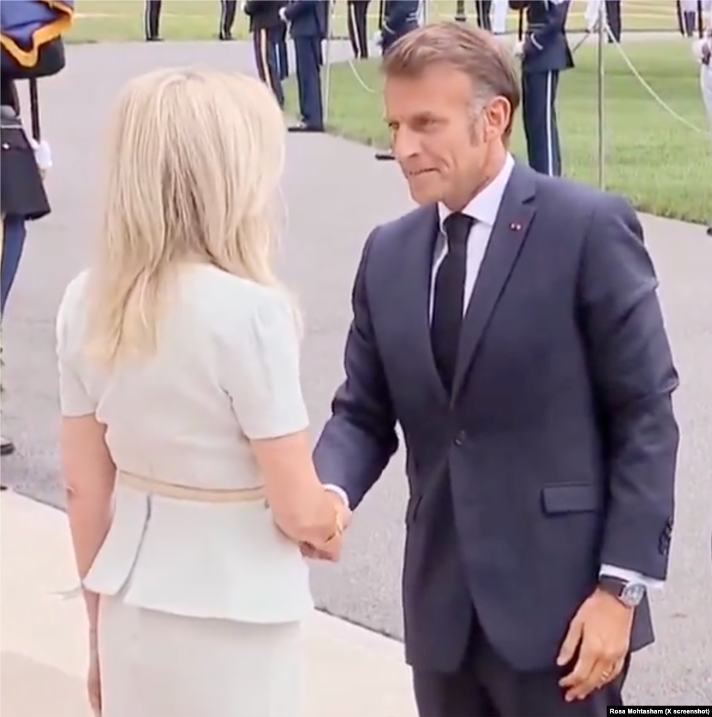 استقبال از امانوئل مکرون در کاخ سفید