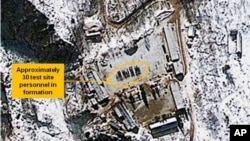 Foto satelit menunjukkan fasilitas nuklir Korea Utara Punggye-ri telah siap untuk melakukan uji coba nuklir (foto: 4 Januari 2013). 