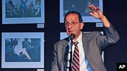 James Zogby speaking on American perceptions of the Arab world and his book on the subject at a gathering in Washington, DC, May 10, 2011