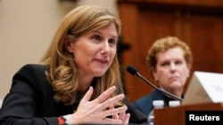FILE - University of Pennsylvania President Liz Magill testifies before a House Education and The Workforce Committee hearing titled "Holding Campus Leaders Accountable and Confronting Antisemitism" on Capitol Hill in Washington, U.S., December 5, 2023. (REUTERS/Ken Cedeno)