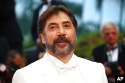 FILE - Javier Bardem arrives at the awards ceremony of the 75th international film festival, Cannes, southern France, May 28, 2022.