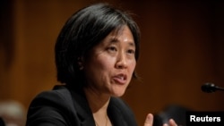 资料照：美国贸易代表戴琪（2021年2月25日）Bill O'Leary/Pool via REUTERS