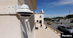 Heightened security measures including bollards, security cameras and reinforced doors were added to exterior of the Leon County Supervisor of Elections office ahead of the midterm elections in Tallahassee, Florida, Oct. 5, 2022.