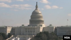 အမေရိကန်ပြည်ထောင်စု၊ ဝါရှင်တန်ဒီစီ မြို့တော်၊ လွှတ်တော် အဆောက်အအုံ မြင်ကွင်း။ ဓာတ်ပုံ - VOA Burmese