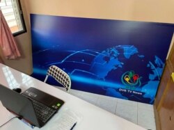 This photo released by the San Sai District Administrative Office in Thailand, shows a room where journalists working for Democratic Voice of Burma were arrested, May 9, 2021