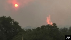 Photo shows the Encino Fire in Sonoita, Arizonia, June 20, 2017. An extreme heat wave in the western U.S. has made the fight against a series of wildfires more difficult.