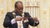 Le roi du Swaziland Mswati III u palais de Lozitha, Manzini, le 18 avril 2018.
