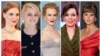 Para peraih nominasi Oscar untuk Aktris Terbaik 2022. Dari kiri: Jessica Chastain, Kristen Stewart, Nicole Kidman, Olivia Colman dan Penelope Cruz. (REUTERS/Yara Nardi/Mario Anzuoni/Henry Nicholls/Jeenah Moon/Files)