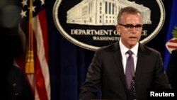 FILE - FBI Deputy Director Andrew McCabe holds a press conference in Washington July 20, 2016.