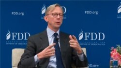 U.S. Special Representative for Iran Brian Hook speaks at a Foundation for Defense of Democracies forum in Washington on Dec. 10, 2019. (VOA Persian)