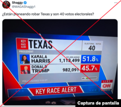Captura de la publicación en X el 4 de noviembre. Traducción de Google.
