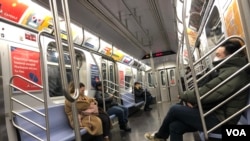 Subways are much emptier as many New Yorkers move to teleworking.