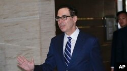 Le secrétaire américain au Trésor, Steven Mnuchin, qui conduit la délégation américaine à Pékin.