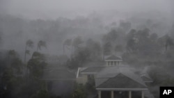 The eye of Hurricane Irma passes through Naples, Florida, Sept. 10, 2017.