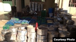 Cooking pots were turned into deadly explosive mines by IS on the battlefield north of Mosul. (Photo courtesy of Jamal Syare)