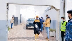 Volunteers spray disinfectant spray in Tripoli, March 23, 2020. (Courtesy of Mohammed Ghiblawi)