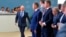 Russian President Vladimir Putin (left) arrives at the opening of the East Economic Forum in Vladivostok, Russia, Sept. 4, 2015.