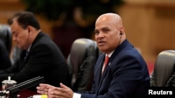 FILE - Micronesia's President David Panuelo talks with China's President Xi Jinping at the Great Hall of the People in Beijing, Dec. 13, 2019.
