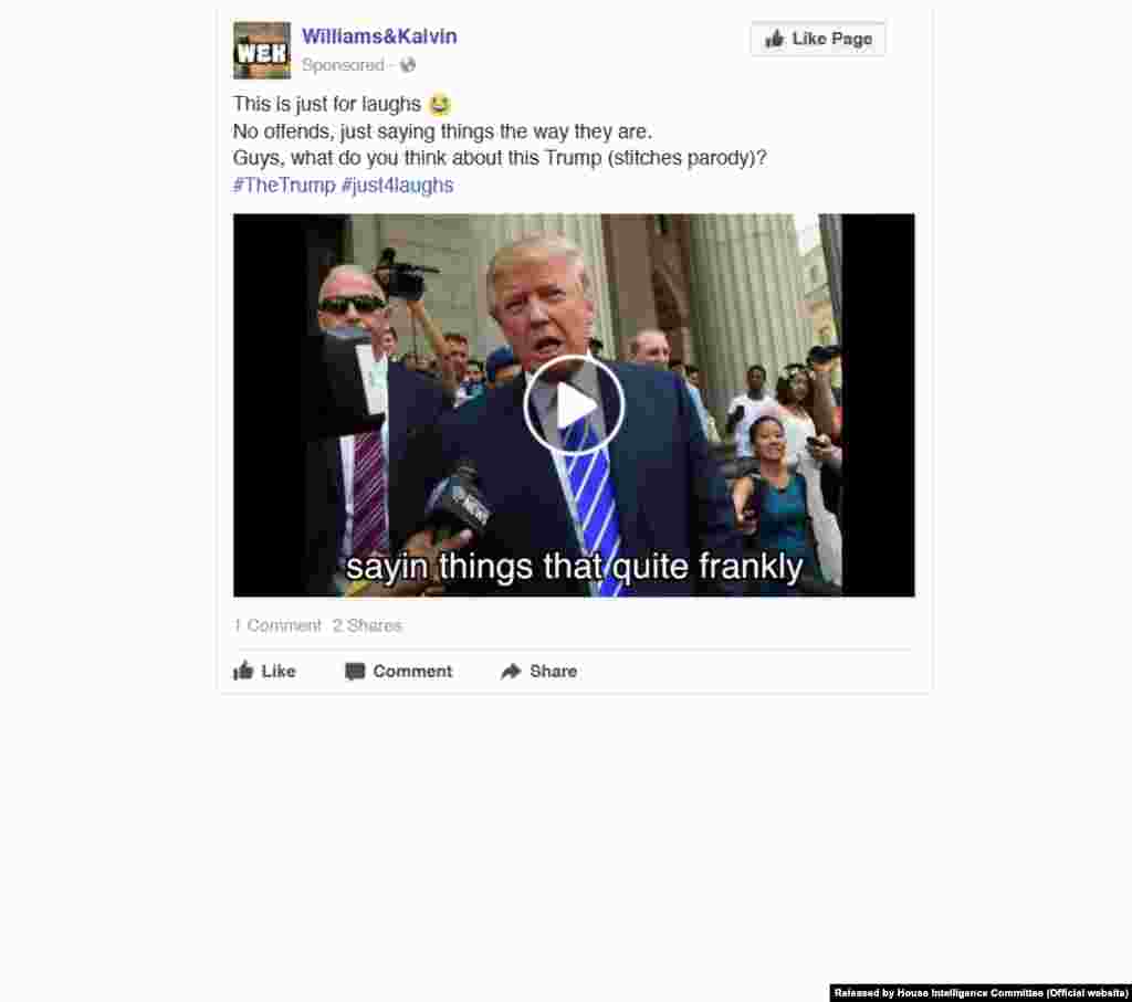 Facebook ad created on March 17, 2016; Targeted age: 18-54; Targeted location: United States