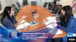 Nadine Maenza, USCIRF, talks to VOA's Navbahor Imamova, Washington, Oct 17, 2019